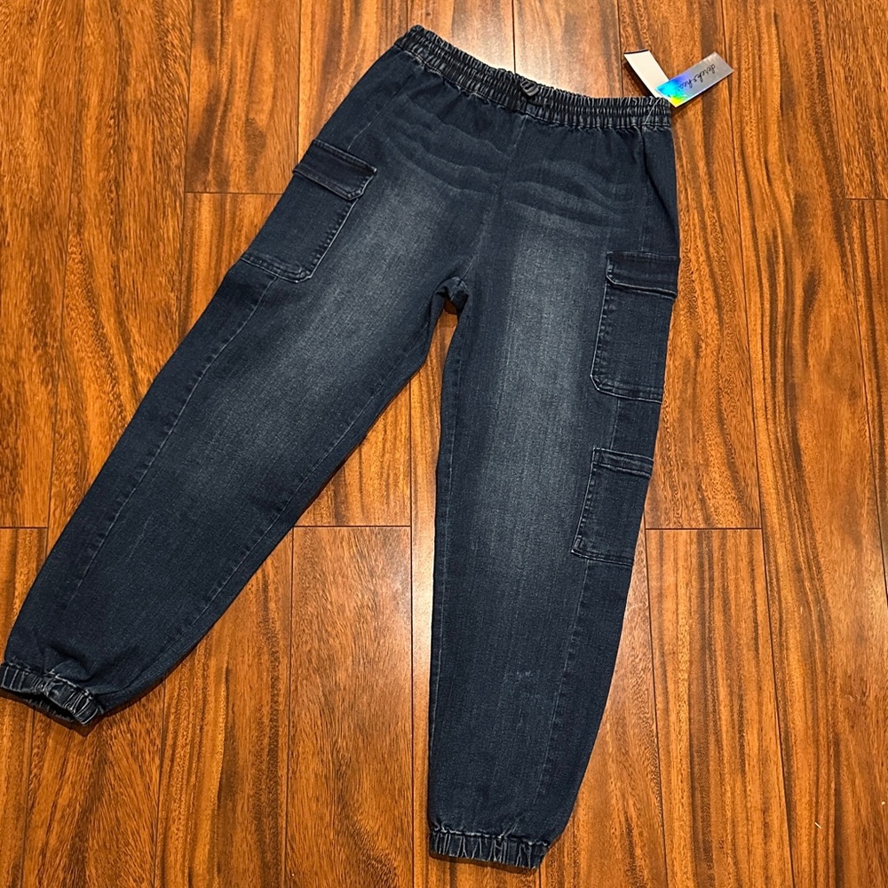 Denim Cargo Jogger Pants. New with tags